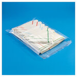 Lot de 1000: sachet plastique transparent à fermeture adhésive 12x20 cm