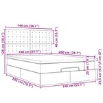 VidaXL Cadre de lit ottoman avec matelas rose 140x200 cm velours