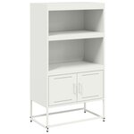 vidaXL Buffet haut blanc 68 5x38 5x123 5 cm acier