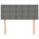 vidaXL Tête de lit Gris foncé 100x5x78/88 cm Tissu