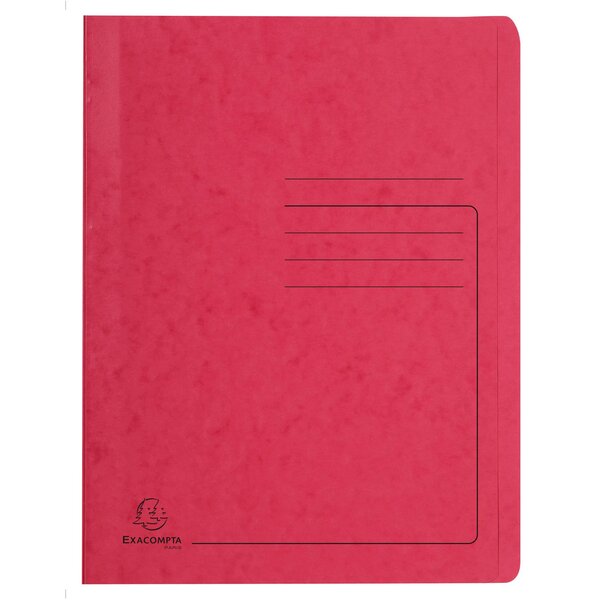 Chemise À Lamelle Carte Lustrée 355gm2 - A4 - Rouge - X 25 - Exacompta