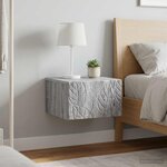 vidaXL Table d'appoint murale 2 Pièces Sonoma gris 34 5 x 33 x 20 cm