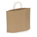 Lot de 250: sac kraft brun à poignées torsadées avec soufflet de fond 46x31x15 cm