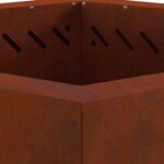 vidaXL Foyer sans fumée Marron 38 x 38 x 51 cm Acier patiné