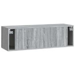 vidaXL Meuble TV mural Sonoma gris 98 x 31 x 30 cm Bois d'ingénierie