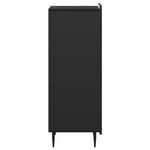 vidaXL Armoire à tiroirs 33 x 34 5 x 92 cm Bois d'ingénierie Noir