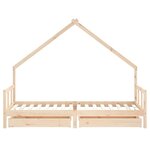 vidaXL Cadre de lit enfant avec tiroirs 90x200 cm bois de pin massif