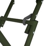 Table de jardin pliante vidaXL Vert foncé 55x55x73 cm Acier