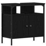 vidaXL Ensemble de mobilier de salle de bain 4 Pièces Chêne noir