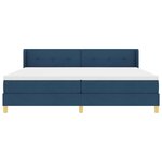 vidaXL Lit à Ressorts avec matelas Bleu 200 x 200 cm tissu