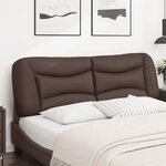 vidaXL Coussin de tête de lit Hvar marron 160 cm similicuir