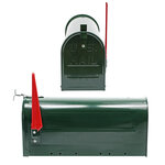 Us mailbox boite aux lettres design américain vert pied de support courrier