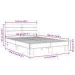 vidaXL Cadre de lit sans matelas chêne fumé 120x190 cm