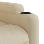 vidaXL Fauteuil inclinable de massage crème tissu
