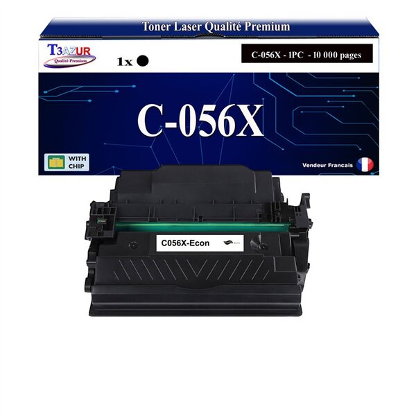 T3AZUR -Toner compatible avec Canon 056X (3007C002) pour Canon i-SENSYS LBP320  LBP325x  MF540  MF542x  MF543x