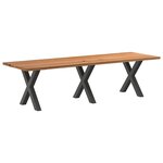 vidaXL Table à manger marron clair bois de chêne massif rectangulaire