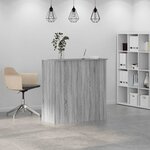 vidaXL Bureau de réception sonoma gris 100x50x103 5 cm bois ingénierie