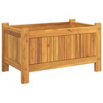 vidaXL Jardinière avec doublure 54x31x30 cm bois massif d'acacia