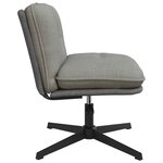 vidaXL Chaise pivotante de bureau Gris clair Tissu
