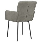 vidaXL Chaises à manger lot de 2 Gris clair Velours