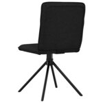 vidaXL Chaises à manger lot de 4 noir tissu