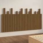 vidaXL Tête de lit murale Marron miel 159 5x3x80 cm Bois massif de pin
