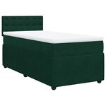 vidaXL Sommier à lattes de lit avec matelas Vert foncé 90x200 cm