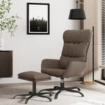 vidaXL Chaise de relaxation avec tabouret Taupe Tissu