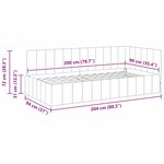 vidaXL Cadre de lit d'angle avec tête de lit Crème 90 x 200 cm Velours