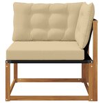 vidaXL Canapé d'angle extérieur Bois d'Acacia Massif Naturel