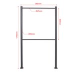 Bloc 6 boites aux lettres sur pied 2x3 v52 anthracite pied de support porte-nom