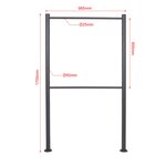 Bloc 6 boites aux lettres sur pied 2x3 v52 anthracite pied de support porte-nom