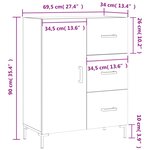 vidaXL Buffet chêne fumé 69 5x34x90 cm bois d'ingénierie