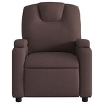 vidaXL Fauteuil de massage inclinable Marron foncé Tissu