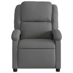 vidaXL Fauteuil inclinable électrique Gris foncé Tissu