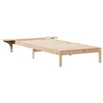 vidaXL Cadre de lit avec tables de chevet Naturel 80 x 210 cm