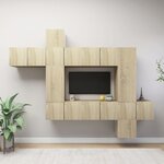 vidaXL Ensemble de meubles TV 10 Pièces Chêne sonoma Bois d'ingénierie