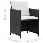 vidaXL Ensemble à manger d'extérieur 13 Pièces coussins Résine tressée