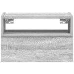 vidaXL Tables de chevet murales 2 Pièces sonoma gris 45x26x28 5 cm