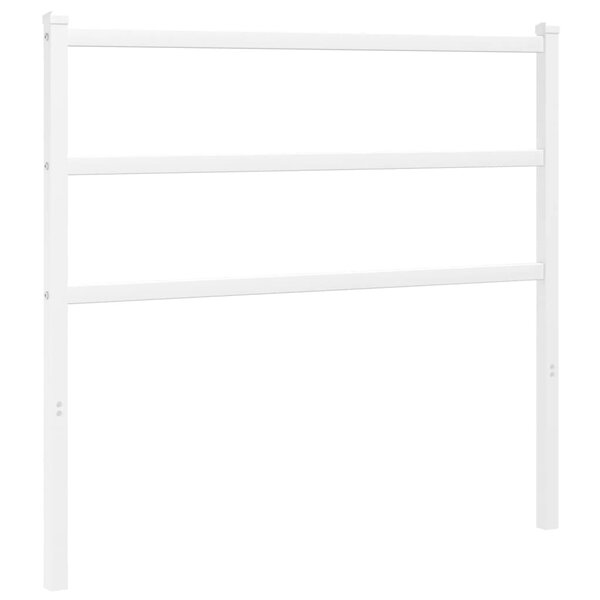 vidaXL Tête de lit métal blanc 100 cm