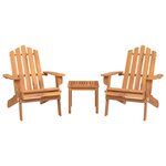 vidaXL Ensemble de salon de jardin Adirondack 3 Pièces bois acacia solide