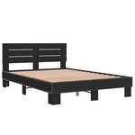 vidaXL Cadre de lit sans matelas noir 140x200 cm