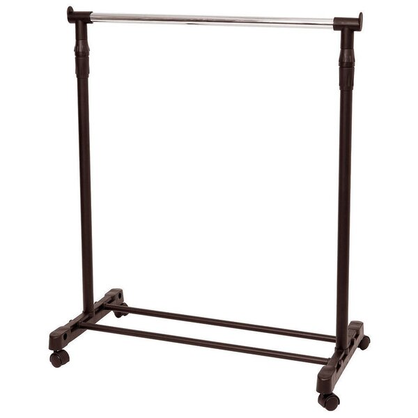 Portant à vêtements mobile, plastique et acier, 180 x 82 x 42 cm, noir et gris