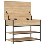 vidaXL Banc à chaussures chêne sonoma 70x42 5x50 cm bois d'ingénierie