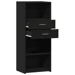 vidaXL Buffet haut noir 50x42 5x124 cm bois d'ingénierie