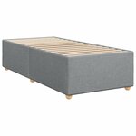 vidaXL Sommier à lattes de lit avec matelas gris clair 80x200 cm tissu