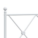 vidaXL Tête de lit métal blanc 193 cm