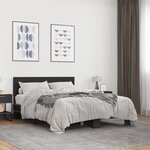vidaXL Cadre de lit sans matelas noir 140x200 cm