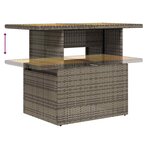 vidaXL Salon de jardin 6 Pièces avec coussins gris résine tressée