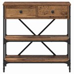vidaXL Table console avec tiroir Bois ancien Bois d'ingénierie